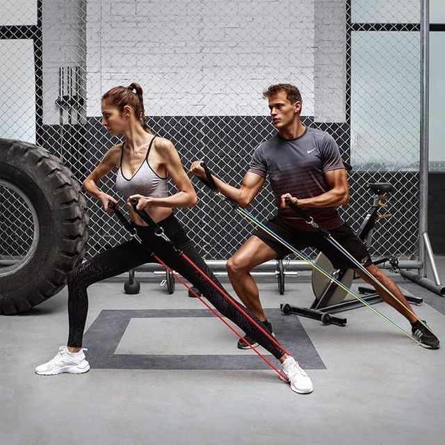 Exercise Bands Resistance Bands Set Workingout Door Fitness Gym Resistance Bands Kit for Men Women